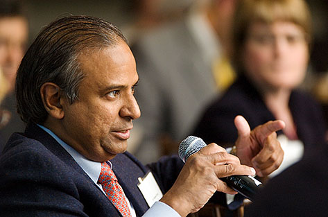 Question from the audience at a Lerner Center event