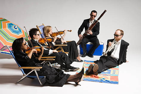 Reclining musicians